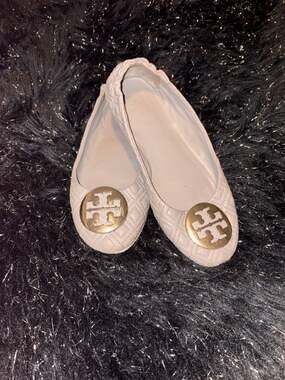 Tory Burch Minnie Quilted Ballet Flats Grey